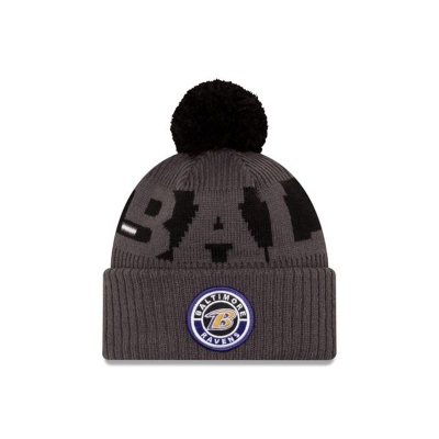 Purple Baltimore Ravens Hat - New Era NFL Alternate Cold Weather Sport Knit Beanie USA1395208